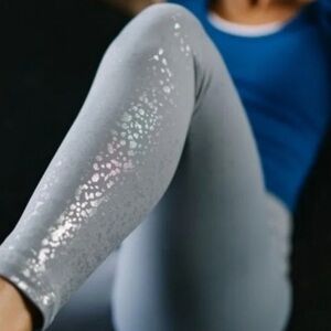 ZYIA Gray Ombre Mirage Leggings Light n Tight Hi-Rise 7/8 24  Size 6/8